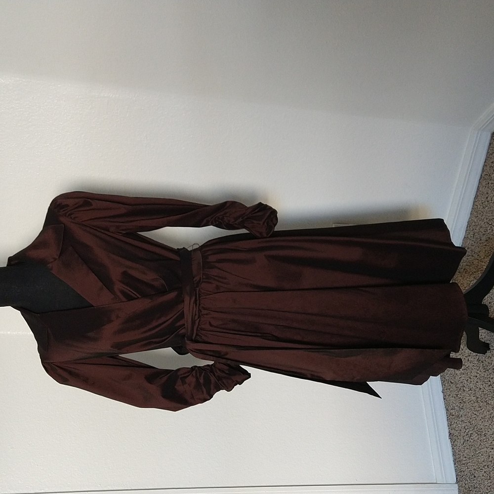 NWOT Glistening Brown Tadashi Dress - Picture 2 of 5